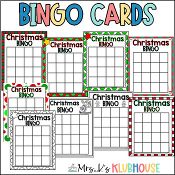 Christmas BINGO for Christmas Party Game - Create Your Own Luck- Cut ...