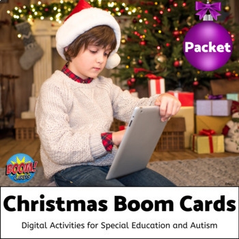 Preview of Christmas BOOM CARDS™ Special Education Autism Speech Therapy Winter