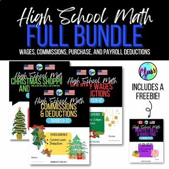 Preview of Christmas BUNDLE | High School Math | USA