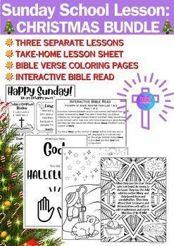 Preview of Christmas BUNDLE: Sunday School Lessons About the Birth of Jesus!