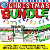 Worksheets and Activity Pages-Christmas BUNDLE-Borders-BIN