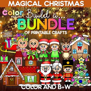 Preview of Christmas BUNDLE of Crafts - Christmas Activities  - Winter, Santa, Nutcracker
