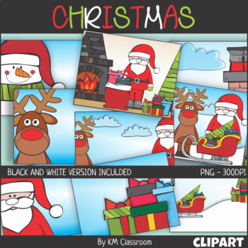 Download Background Christmas Scenes Clipart By Km Classroom Tpt