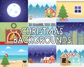 Preview of Christmas Backgrounds 1 (Lime and Kiwi Designs)