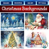 Christmas Backgrounds Scenes Images for Google Slides Powe