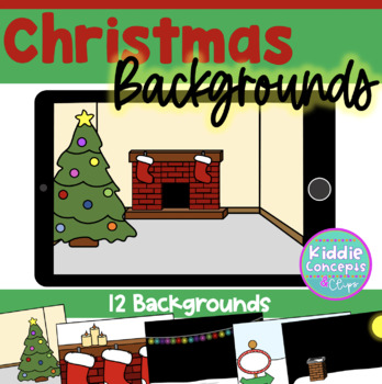 Preview of Christmas Backgrounds for Boom Cards™ - Digital Task Card Backgrounds