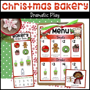 Preview of Christmas Bakery Dramatic Play w/ Visual Recipes for Christmas Cookies