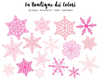 christmas clipart cute pink snowflake png for small