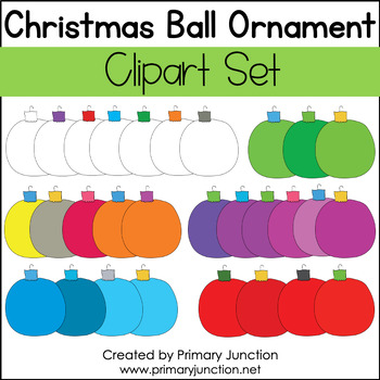 Christmas Ball Ornament Clip Art Set by Primary Junction | TpT