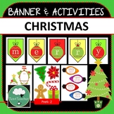 Christmas Banner & Activity Pack Banner Writing Prompts Art