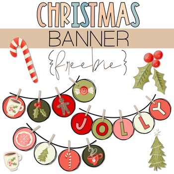 Christmas Banner {FREEBIE} {Cookies & Cocoa Theme} by Taught By Tatum
