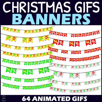 Christmas Banners GIFs - Animated Christmas Clipart | TpT