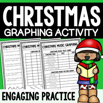 Preview of Christmas Bar Graph and Picture Graph Activity | 2nd Grade Graphing and Data