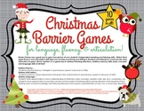 Barrier Games for Christmas Speech and Language Therapy