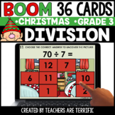 Christmas Basic Division Facts Boom Cards Gr. 3 - Digital