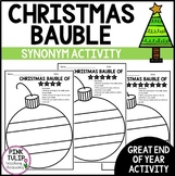 Christmas Bauble Synonym Activity