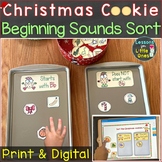 Christmas Beginning Sounds Sort Print & Digital Bundle Boo