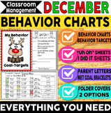 Christmas Behavior Charts December Classroom Management