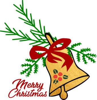 Preview of Christmas Bell with Bow: A Clipart