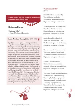 Christmas Bells Poetry Lesson by Bryson Smith  Teachers Pay Teachers