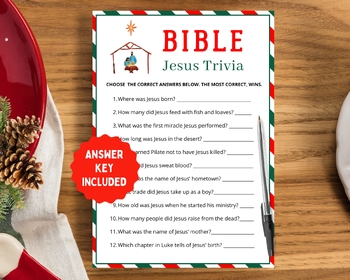 Christmas Bible Games, Bible Trivia, Christmas Games, Christian ...