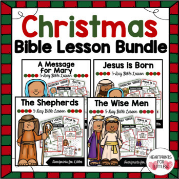 Preview of Christmas Bible Lesson Bundle, Christmas Story Bible Lessons, The Nativity