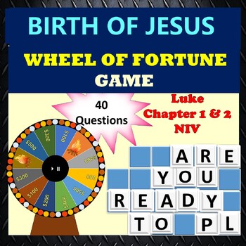 Preview of Christmas Bible Lesson Wheel of Fortune PowerPoint Digital Game Activity
