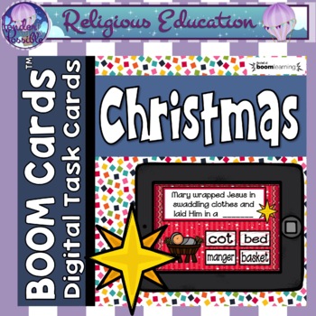 Preview of Christmas Bible Story BOOM Cards (Digital & Distance Learning)