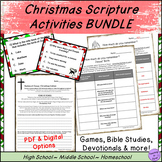 Christmas Bible Story Worksheet & Activities BUNDLE