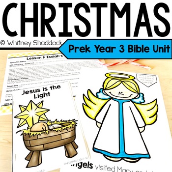 Preview of Christmas Bible Lessons and Sunday School Unit Year 3 Preschool