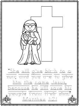 christmas bible verse color and trace worksheets preschool 1st grade