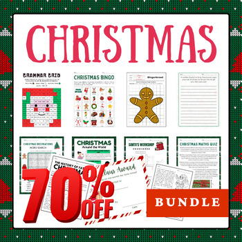 Preview of Christmas Work Packets Big Bundle - Reading Comprehension, Games and More