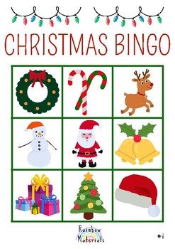 Christmas Bingo by Rainbow Materials | TPT