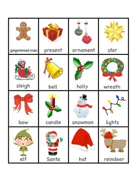 Christmas Bingo by Bergie Bee Learning | Teachers Pay Teachers