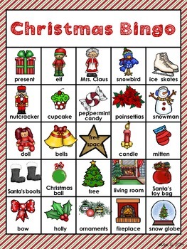 Christmas Bingo By Mrs G Dual Language 