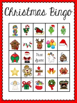 Preview of Christmas Bingo (30 different playing cards & calling cards included!)