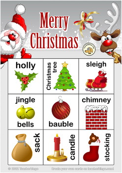 Christmas Bingo 3x3 (100 pages + call sheet) by Teacherbingo | TPT