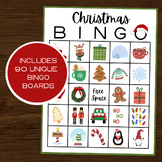Christmas Bingo | 90 Cards | Christmas Game | Holiday Bing