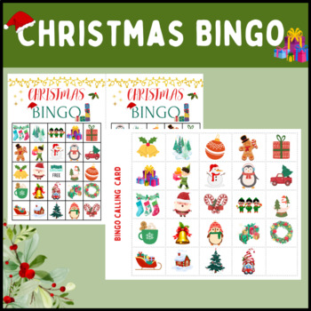 Christmas Bingo Card Printable by Butsabakon Studio | TPT