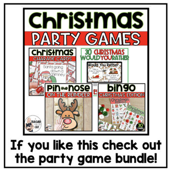 Christmas Bingo Cards by A Teacher and her Cat | TPT
