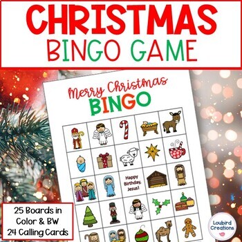 Preview of Christmas Bingo Game | Nativity | Jesus Birthday Activity