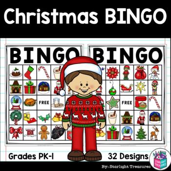 Preview of Christmas Bingo Cards for Early Readers - Christmas Winter Bingo FREEBIE