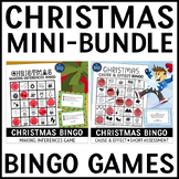 Christmas Bingo Cause and Effect and Making Inferences Bin