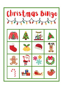 Christmas Bingo #ChristmasBingo by Anchalee Dongruangsri | TPT
