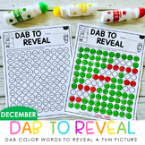 Christmas Bingo Dauber Activities - Color Words Activities