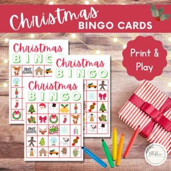 Christmas Bingo Game Boards | Holiday Party Fun | Print and Play