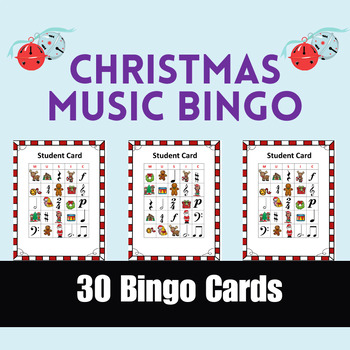 Christmas Music Bingo Game, Elementary Music, by TEACH KIDS MUSIC