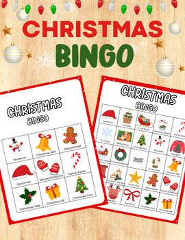 Christmas Bingo Game | Vocabulary Bingo boards 3x3 and 5x5 | Christmas ...