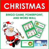 Christmas Bingo Game, Word Wall, and PowerPoint: Distance 