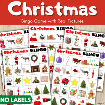 Christmas Bingo Game for Special Education (no labels) | TPT